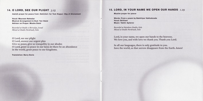 thank you for hearing me make me a channel of your peace the nobel make cd booklet